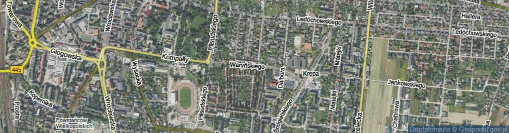 Zdjęcie satelitarne Waryńskiego Ludwika ul.